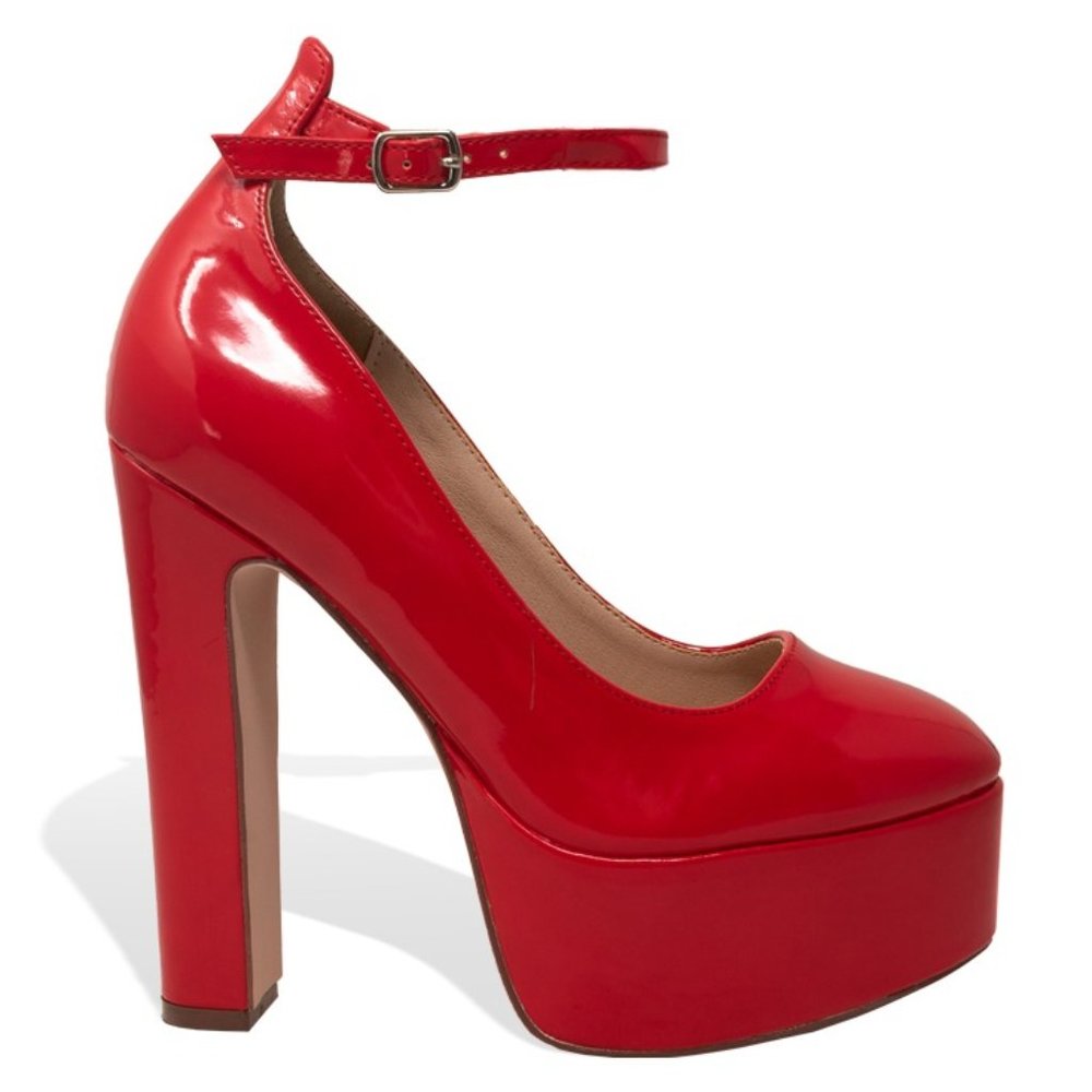 Women’s Chunky Block Heel Platform Heels with Ankle Strap